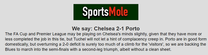 Dự đoán Chelsea vs Porto (2h 14/4) bởi chuyên gia Ben Knapton - Ảnh 1