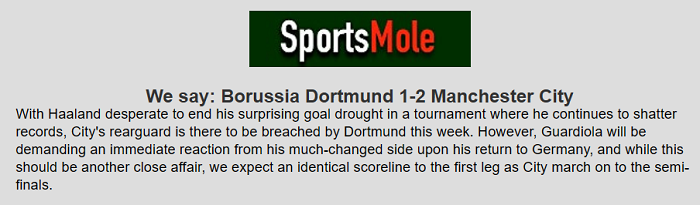 Dự đoán Dortmund vs Man City (2h 15/4) bởi chuyên gia Ben Knapton - Ảnh 2