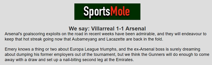 Dự đoán Villarreal vs Arsenal bởi chuyên gia Ben Knapton - Ảnh 1