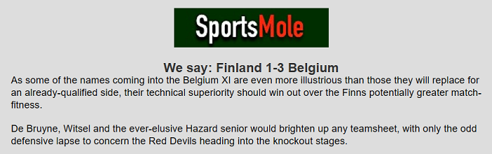 Jonathan O'Shea dự đoán Phần Lan vs Bỉ, 2h ngày 22/6 - Ảnh 1