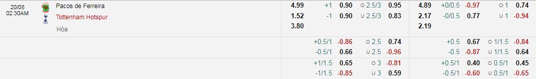 Tỷ lệ kèo nhà cái Tottenham đá C3 châu Âu đêm nay, 1h30 ngày 20/8 - Ảnh 1