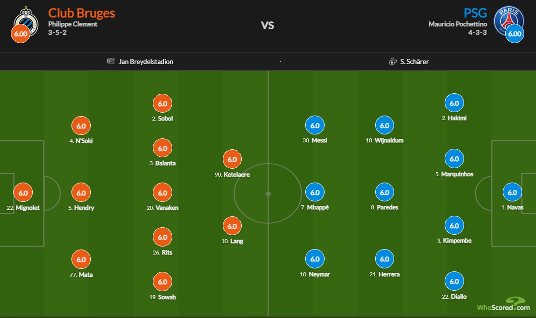 Đội hình ra sân chính thức Club Brugge vs PSG, 2h ngày 16/9 (cập nhật) - Ảnh 1