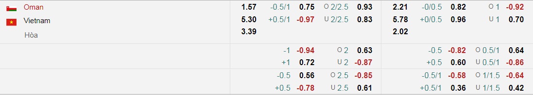 Tỷ lệ kèo nhà cái Việt Nam vs Oman mới nhất, 23h ngày 12/10 - Ảnh 2