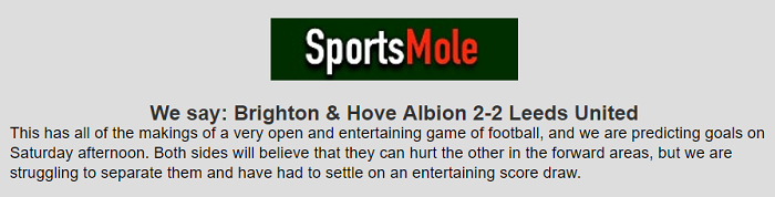 Matt Law dự đoán Brighton vs Leeds, 0h30 ngày 28/11 - Ảnh 1