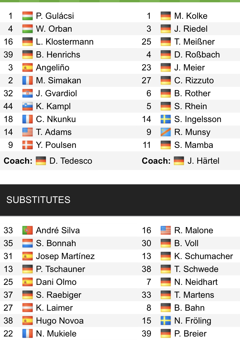 Đội hình ra sân chính thức Leipzig vs Hansa Rostock, 0h30 ngày 20/1 (cập nhật) - Ảnh 1