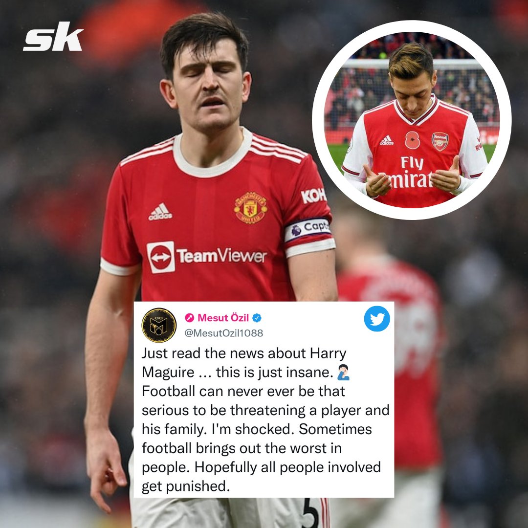 Mesut Ozil l&ecirc;n tiếng bảo vệ Maguire sau khi bị dọa đ&aacute;nh bom - Ảnh 1