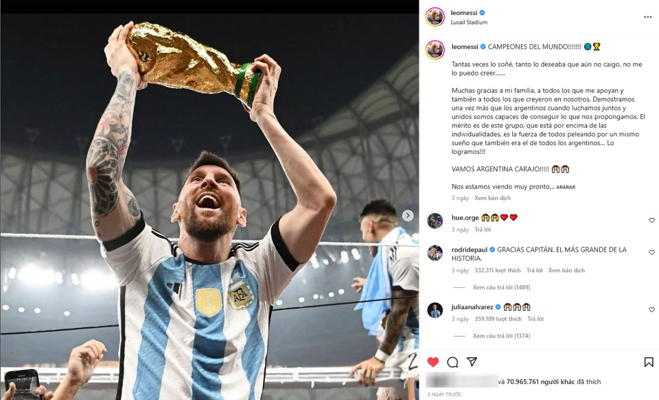 Bạn th&acirc;n Ronaldo kh&oacute; chịu khi Messi li&ecirc;n tục khoe c&uacute;p v&agrave;ng - Ảnh 2