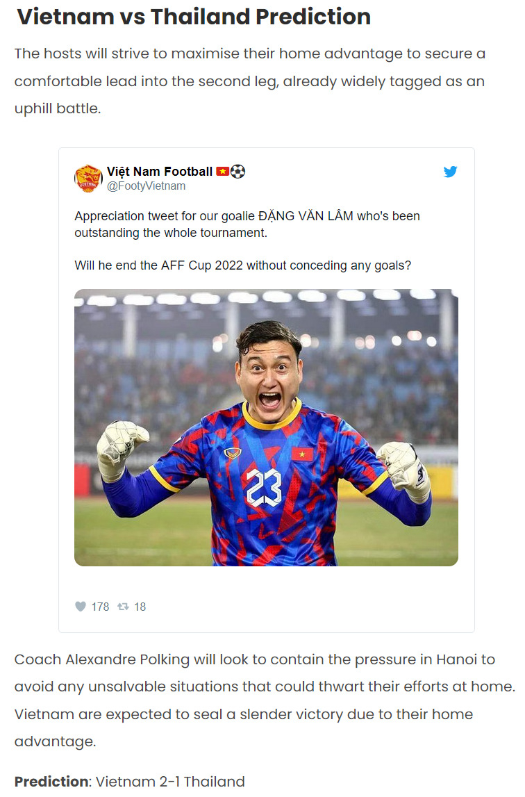 Kingsley Kobo dự đoán Việt Nam vs Thái Lan, 19h30 ngày 13/1 - Ảnh 1