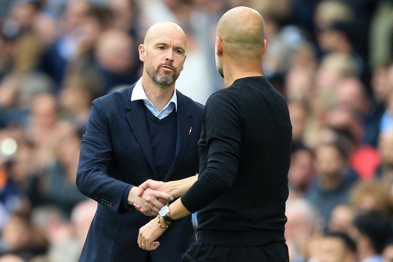 Ten Hag tuy&ecirc;n chiến với Pep trước thềm derby Manchester - Ảnh 1