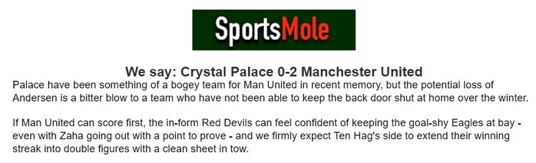 Ben Knapton dự đoán Crystal Palace vs MU, 3h ngày 19/1 - Ảnh 1