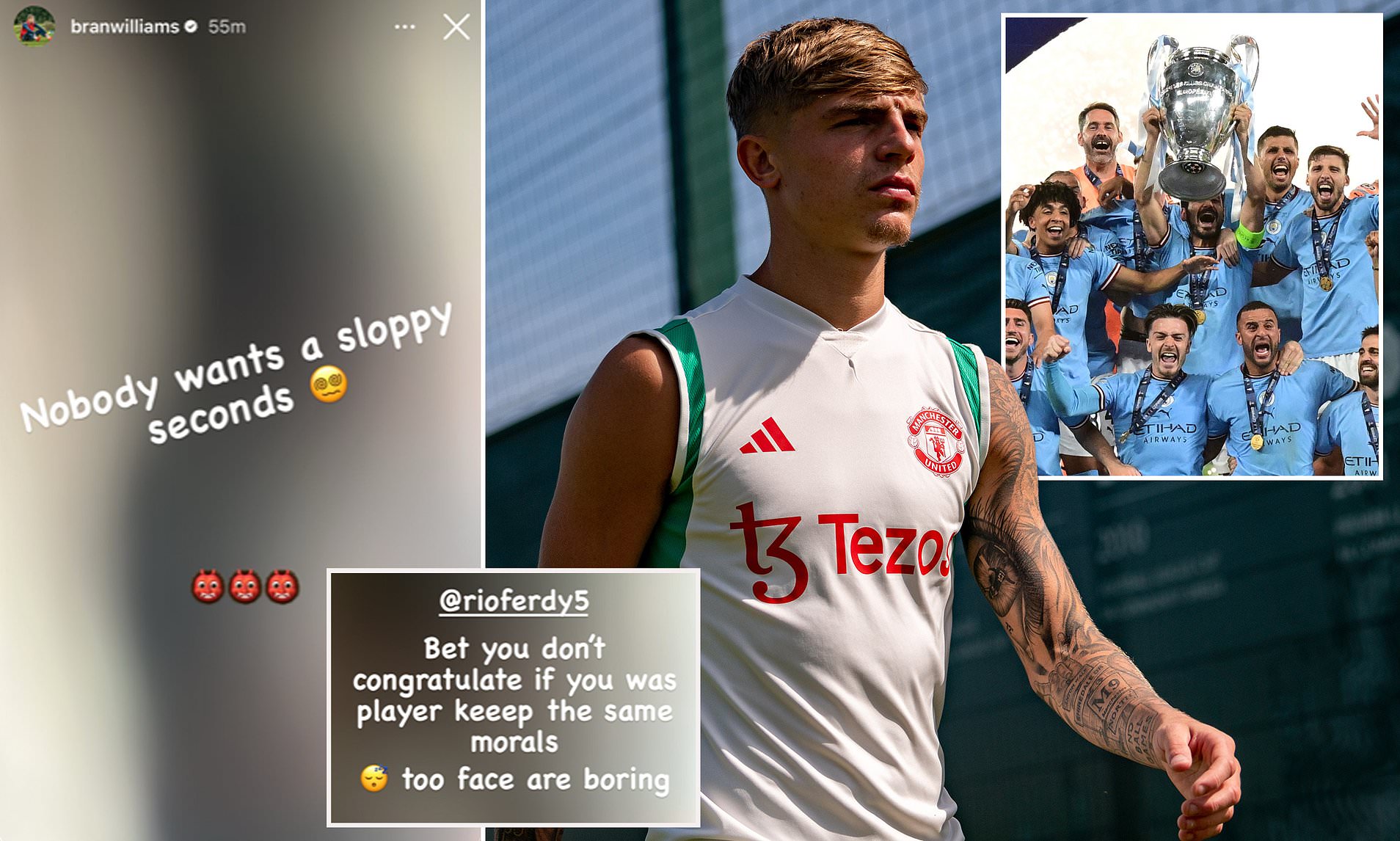 Sao trẻ M.U c&ocirc;ng khai chỉ tr&iacute;ch huyền thoại l&agrave; 