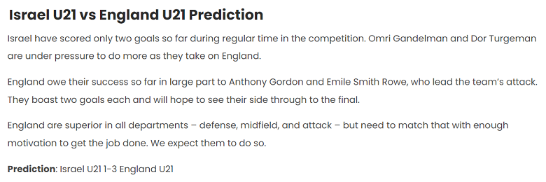 Chuyên gia dự đoán kết quả U21 Israel vs U21 Anh, 23h ngày 5/7 - Ảnh 1