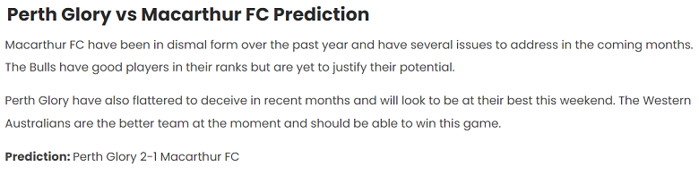 Chuyên gia dự đoán kết quả Perth Glory vs Macarthur, 16h30 ngày 18/7 - Ảnh 1