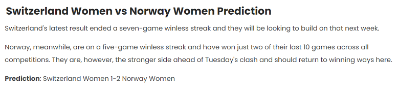 Chuyên gia dự đoán nữ Thụy Sĩ vs nữ Na Uy, 15h ngày 25/7 - Ảnh 1