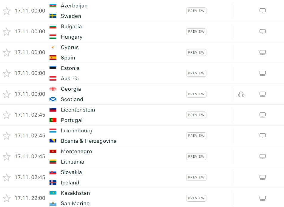 Lịch thi đấu b&oacute;ng đ&aacute; h&ocirc;m nay (16/11). - Ảnh 1