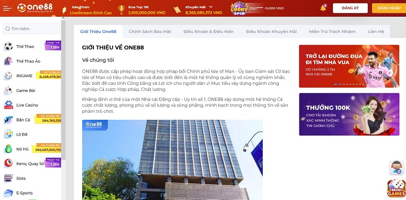 Đ&aacute;nh gi&aacute; chi tiết nh&agrave; c&aacute;i ONE88 c&oacute; tốt, c&oacute; uy t&iacute;n kh&ocirc;ng? Ưu v&agrave; Nhược điểm của ONE88 - Ảnh 1