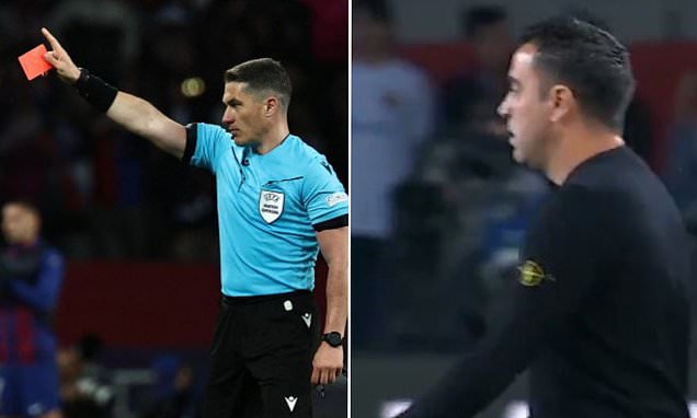 Bị truất quyền chỉ đạo, HLV Xavi nổi đi&ecirc;n với trọng t&agrave;i - Ảnh 1