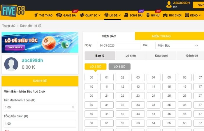 Nh&agrave; C&aacute;i Five88 - Cổng Game C&aacute; Cược L&ocirc; Đề Chuy&ecirc;n Nghiệp Ch&acirc;u &Aacute; - Ảnh 1