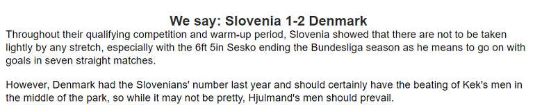 Chuy&ecirc;n gia Tony Ansell dự đo&aacute;n Slovenia vs Đan Mạch, 23h00 ng&agrave;y 16/6 - Ảnh 1