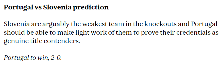 Chuy&ecirc;n gia dự đo&aacute;n Bồ Đ&agrave;o Nha vs Slovenia, 02h00 ng&agrave;y 2/7 - Ảnh 2