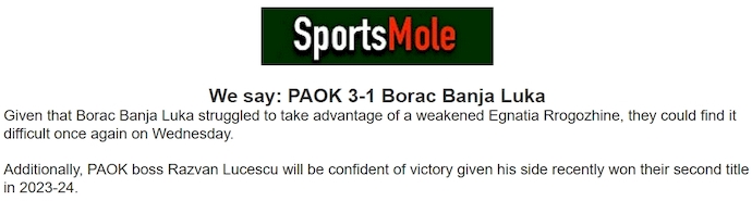 Chuy&ecirc;n gia Tony Ansell dự đo&aacute;n PAOK Saloniki vs Borac Banja Luka, 0h30 ng&agrave;y 25/7 - Ảnh 1