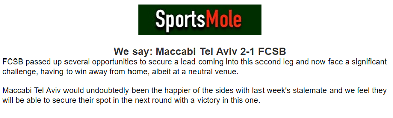 Chuy&ecirc;n gia dự đo&aacute;n Maccabi Tel Aviv vs Steaua Bucuresti, 01h00 ng&agrave;y 1/8 - Ảnh 1