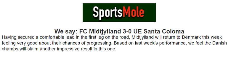 Chuy&ecirc;n gia dự đo&aacute;n Midtjylland vs Santa Coloma, 00h15 ng&agrave;y 1/8 - Ảnh 1
