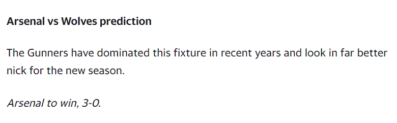 Chuy&ecirc;n gia dự đo&aacute;n Arsenal vs Wolverhampton, 21h00 ng&agrave;y 17/8 - Ảnh 1