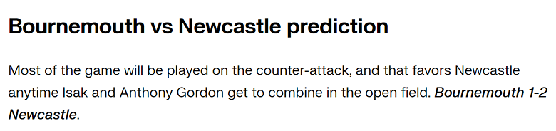 Chuy&ecirc;n gia dự đo&aacute;n Bournemouth vs Newcastle, 20h00 ng&agrave;y 25/8 - Ảnh 1
