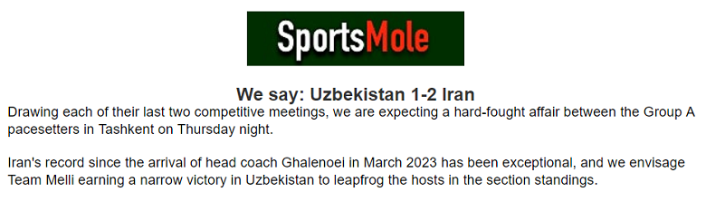 Chuy&ecirc;n gia dự đo&aacute;n Uzbekistan vs Iran, 21h00 ng&agrave;y 10/10 - Ảnh 1