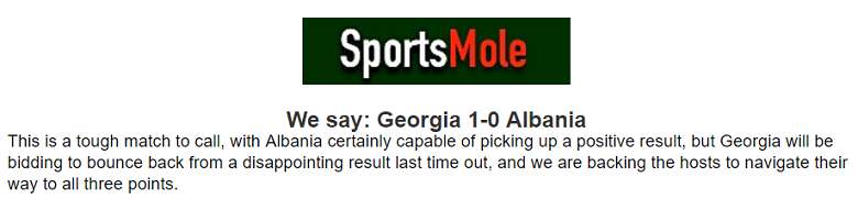 Chuy&ecirc;n gia dự đo&aacute;n Georgia vs Albania, 23h00 ng&agrave;y 14/10 - Ảnh 1