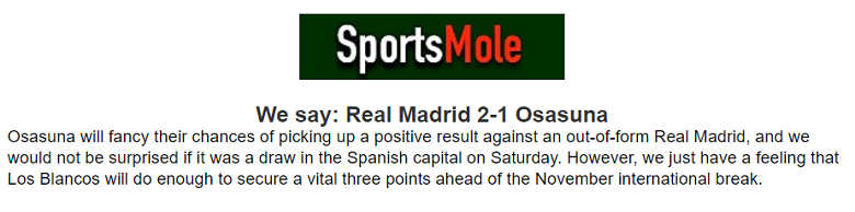 Chuy&ecirc;n gia dự đo&aacute;n Real Madrid vs Osasuna, 20h00 ng&agrave;y 9/11 - Ảnh 1