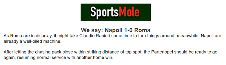 Chuy&ecirc;n gia dự đo&aacute;n Napoli vs AS Roma, 00h00 ng&agrave;y 25/11 - Ảnh 1