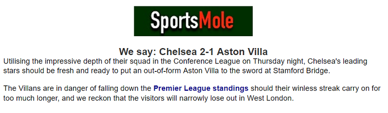 Chuy&ecirc;n gia dự đo&aacute;n Chelsea vs Aston Villa, 20h30 ng&agrave;y 1/12 - Ảnh 1