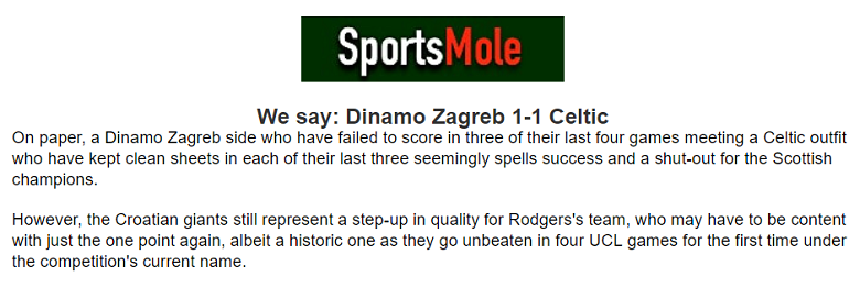 Chuy&ecirc;n gia dự đo&aacute;n Dinamo Zagreb vs Celtic, 00h45 ng&agrave;y 11/12 - Ảnh 1