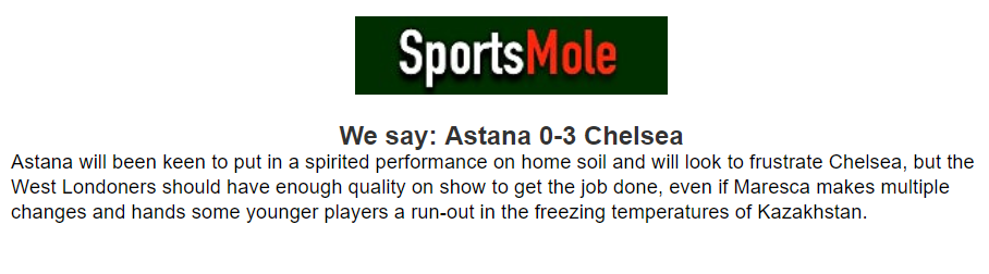 Chuy&ecirc;n gia dự đo&aacute;n Astana vs Chelsea, 22h30 ng&agrave;y 12/12 - Ảnh 1