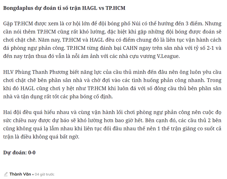 Chuy&ecirc;n gia dự đo&aacute;n HAGL vs TPHCM, 17h00 ng&agrave;y 17/1 - Ảnh 2