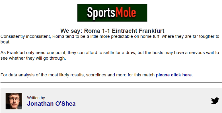 Chuy&ecirc;n gia dự đo&aacute;n AS Roma vs Frankfurt, 03h00 ng&agrave;y 31/1 - Ảnh 1