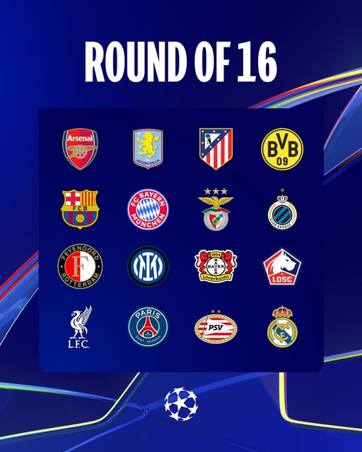 X&aacute;c định 16 đội b&oacute;ng lọt v&agrave;o v&ograve;ng 1/8 Champions League - Ảnh 1