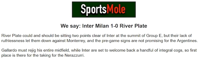 Chuyên gia Tony Ansell dự đoán Inter Milan vs River Plate, 8h00 ngày 26/6 - Ảnh 1