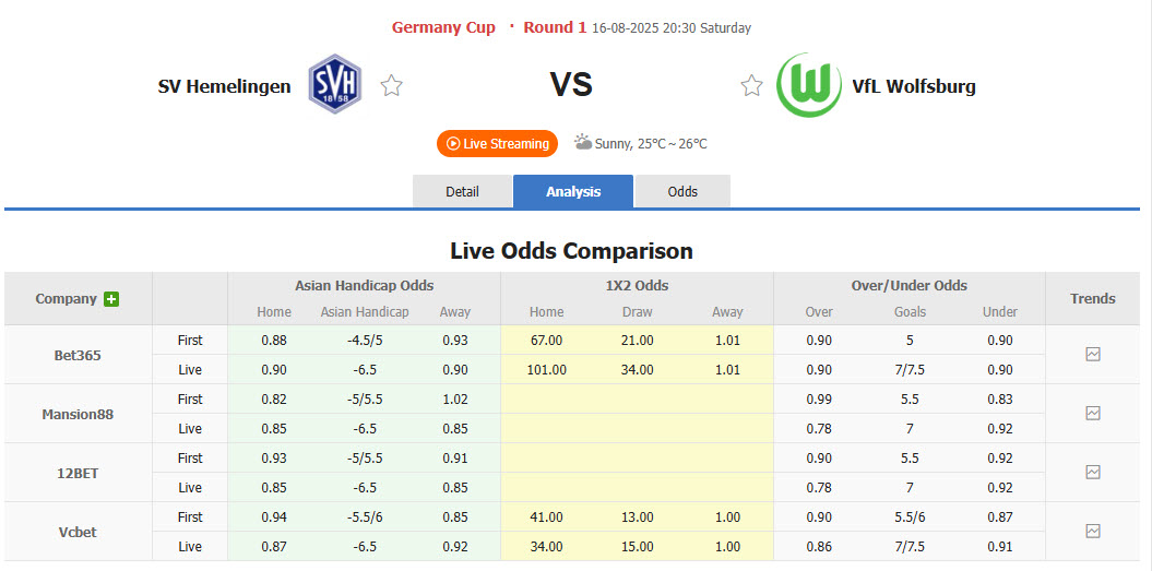 Nhận định, soi kèo Hemelingen vs Wolfsburg, 20h30 ngày 16/8: Tiếp tục thử nghiệm - Ảnh 1