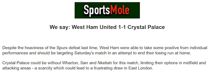 Chuyên gia Tony Ansell dự đoán West Ham vs Crystal Palace, 21h00 ngày 20/9 - Ảnh 1