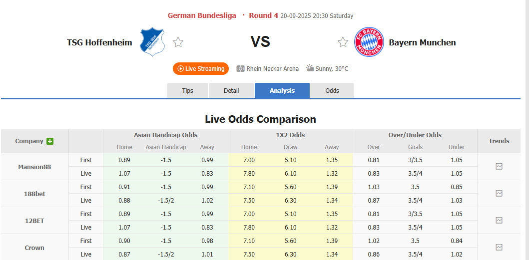 Nhận định, soi kèo Hoffenheim vs Bayern Munich, 20h30 ngày 20/9: Rượt đuổi mãn nhãn - Ảnh 2