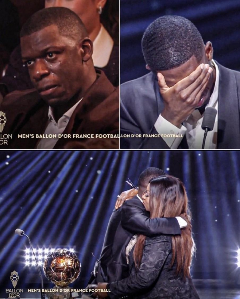 Ousmane Demble bật kh&oacute;c khi gi&agrave;nh Quả b&oacute;ng v&agrave;ng - Ảnh 1