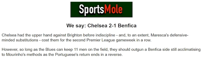 Chuy&ecirc;n gia Tony Ansell dự đo&aacute;n Chelsea vs Benfica, 2h00 ng&agrave;y 1/10 - Ảnh 1