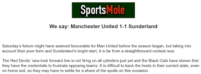 Chuy&ecirc;n gia Tony Ansell dự đo&aacute;n MU vs Sunderland, 21h00 ng&agrave;y 4/10 - Ảnh 1