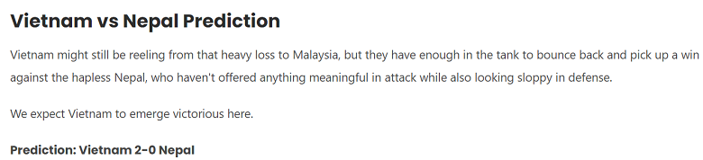 Chuy&ecirc;n gia dự đo&aacute;n Việt Nam vs Nepal, 19h30 ng&agrave;y 9/10 - Ảnh 1