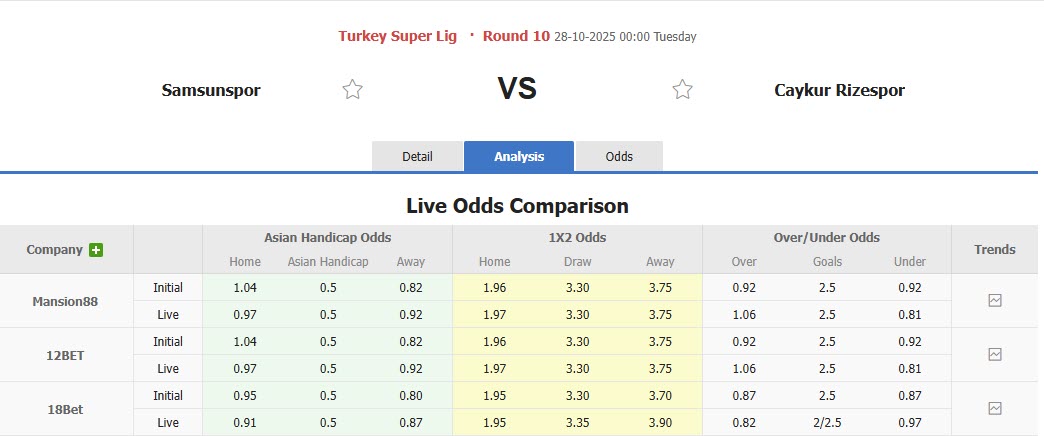 Nhận định, soi kèo Samsunspor vs Caykur Rizespor, 00h00 ngày 28/10: Giải quyết ổn thỏa - Ảnh 1
