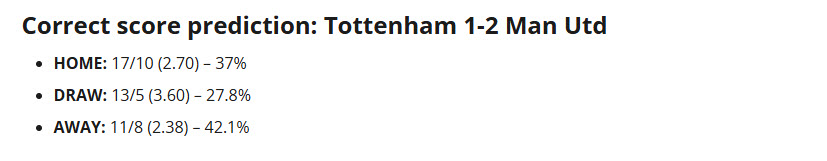 Siêu máy tính dự đoán Tottenham vs MU, 19h30 ngày 8/11 - Ảnh 1