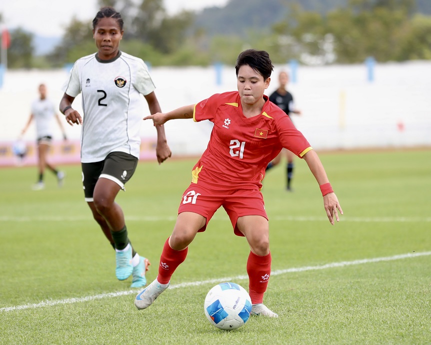 Tuyển nữ Việt Nam thắng hủy diệt Indonesia, gi&agrave;nh v&eacute; v&agrave;o chung kết SEA Games 33 - Ảnh 1
